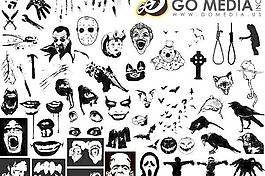 萬圣節(jié)恐怖元素矢量素材采集