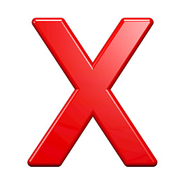 從紅色塑料字母一個字母集白色隔離
