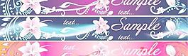 美麗的百合花banner背景矢量素材