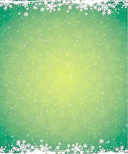 圣誕節(jié)主題綠色雪花背景矢量素材