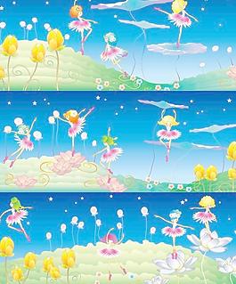 韓國(guó)可愛卡通花仙子矢量素材