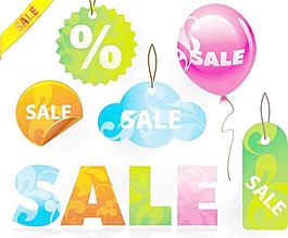 豐富多彩的銷售標(biāo)簽矢量素材