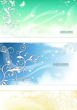 時尚、夢幻人物banner背景矢量素材