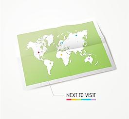 创意旅游地图矢量素材