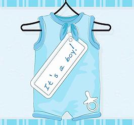 卡通男孩的衣服矢量素材