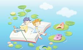 學(xué)習(xí)主題卡通插畫矢量素材