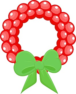 卡通花環(huán)圣誕矢量插畫(huà)