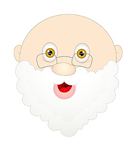 有趣的圣诞老人的脸笑