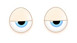 懶惰的卡通眼睛