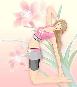 體育美女矢量素材