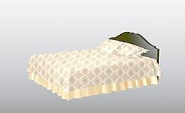 室內(nèi)裝飾設計3D模型之外國床-09