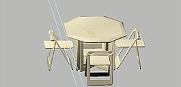 室内装饰家具桌椅组合313D模型