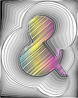 摘要字體矢量插畫