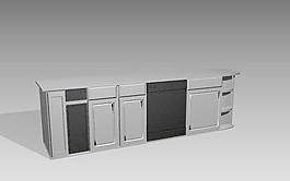 室內裝飾廚具133D模型