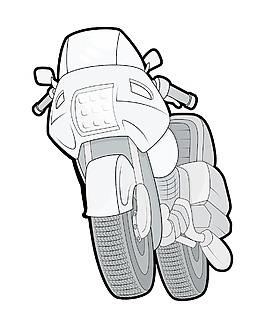 向量的摩托車