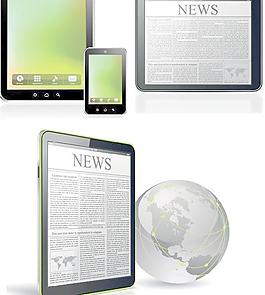 ipad平板電腦矢量素材