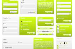 網站注冊和登錄框矢量素材