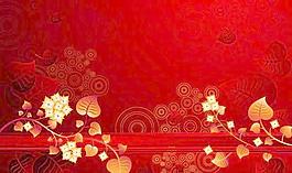 红葡萄花纹背景矢量素材