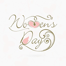 三八婦女節賀卡或海報上無縫的心臟形狀裝飾時尚文本設計背景