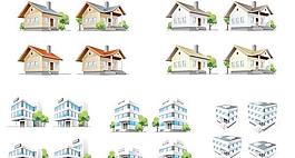 矢量素材的3D建筑模型