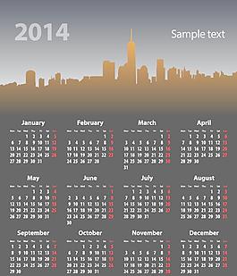 2014城市剪影矢量素材