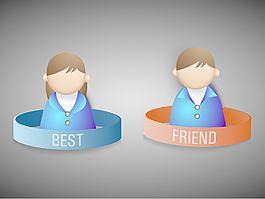 快樂友誼日背景與最好的朋友圈灰色背景