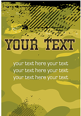 军绿色YOURTEXT卡片