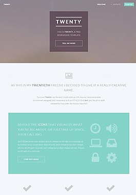 輕量級響應式HTML5模板