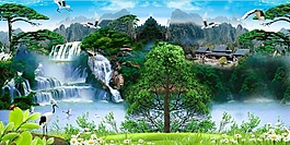 山水風景模板