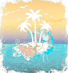夏天垃圾背景矢量
