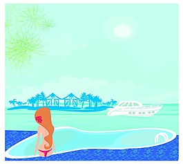 夏日的海濱