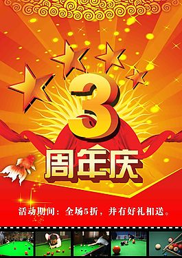 周年慶促銷海報