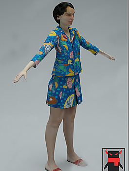 彩衣女3D模型