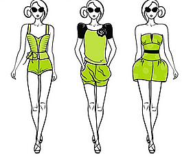 服裝設計矢量素材