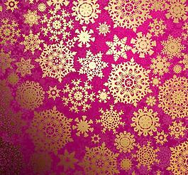 金色的雪花圖案背景矢量素材