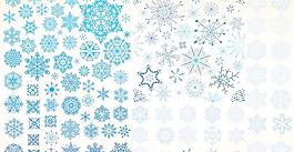 藍(lán)雪花圖案矢量素材
