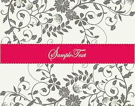 精美的花卉背景矢量素材