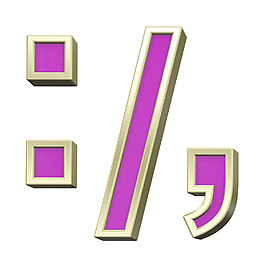 冒號分號期逗號字符集與金紫