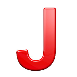 從紅色塑料字母一個字母集白色隔離