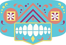 糖頭骨矢量元素
