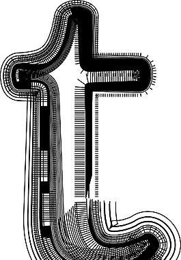字体说明字母T