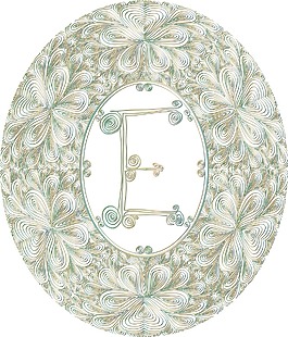 手繪字體字母E矢量插畫