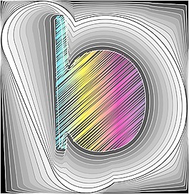 摘要字體矢量插畫