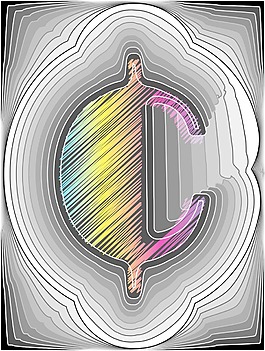 摘要字體矢量插畫