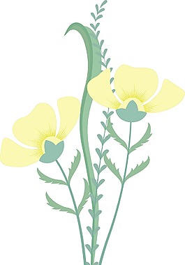 蓬勃發(fā)展的自然元素插畫