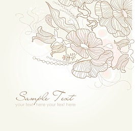 時(shí)尚花卉背景—