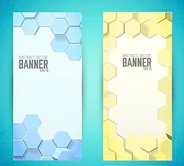 蜂窩陰影模板矢量banner背景