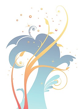 秋季花卉背景矢量