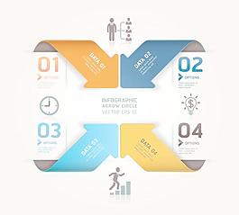 時(shí)尚的顏色標(biāo)簽矢量素材06