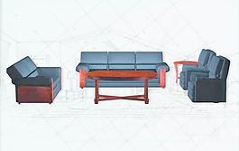 國際主義家具組合0183D模型